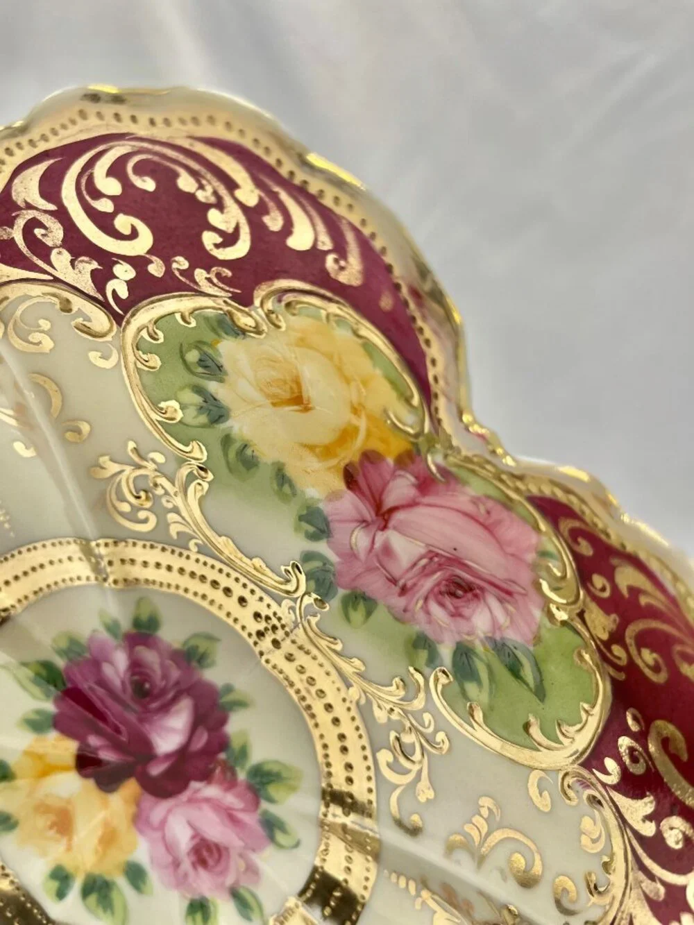 Antique Royal Kinran Nippon Gold Gilt Bowl , 1906